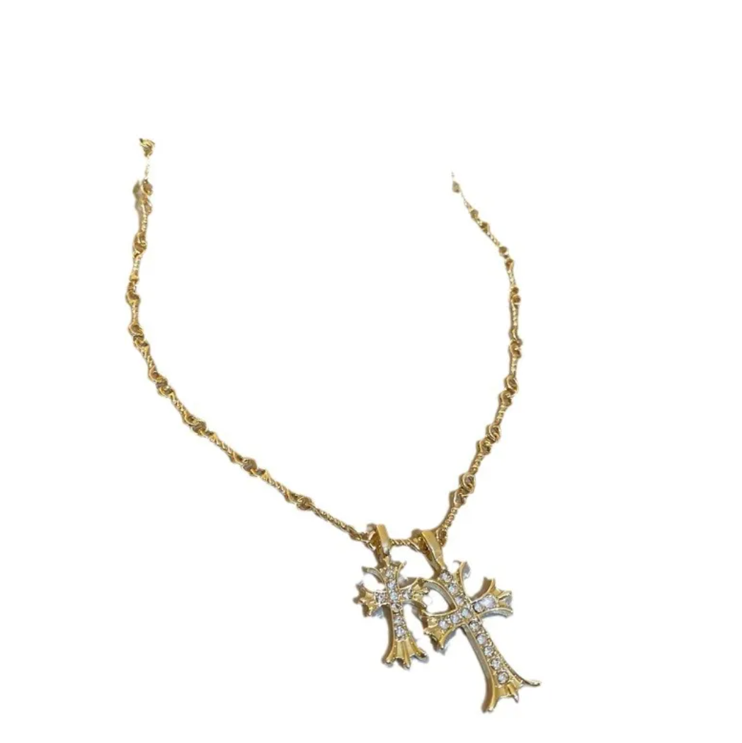 Double Cross Necklace