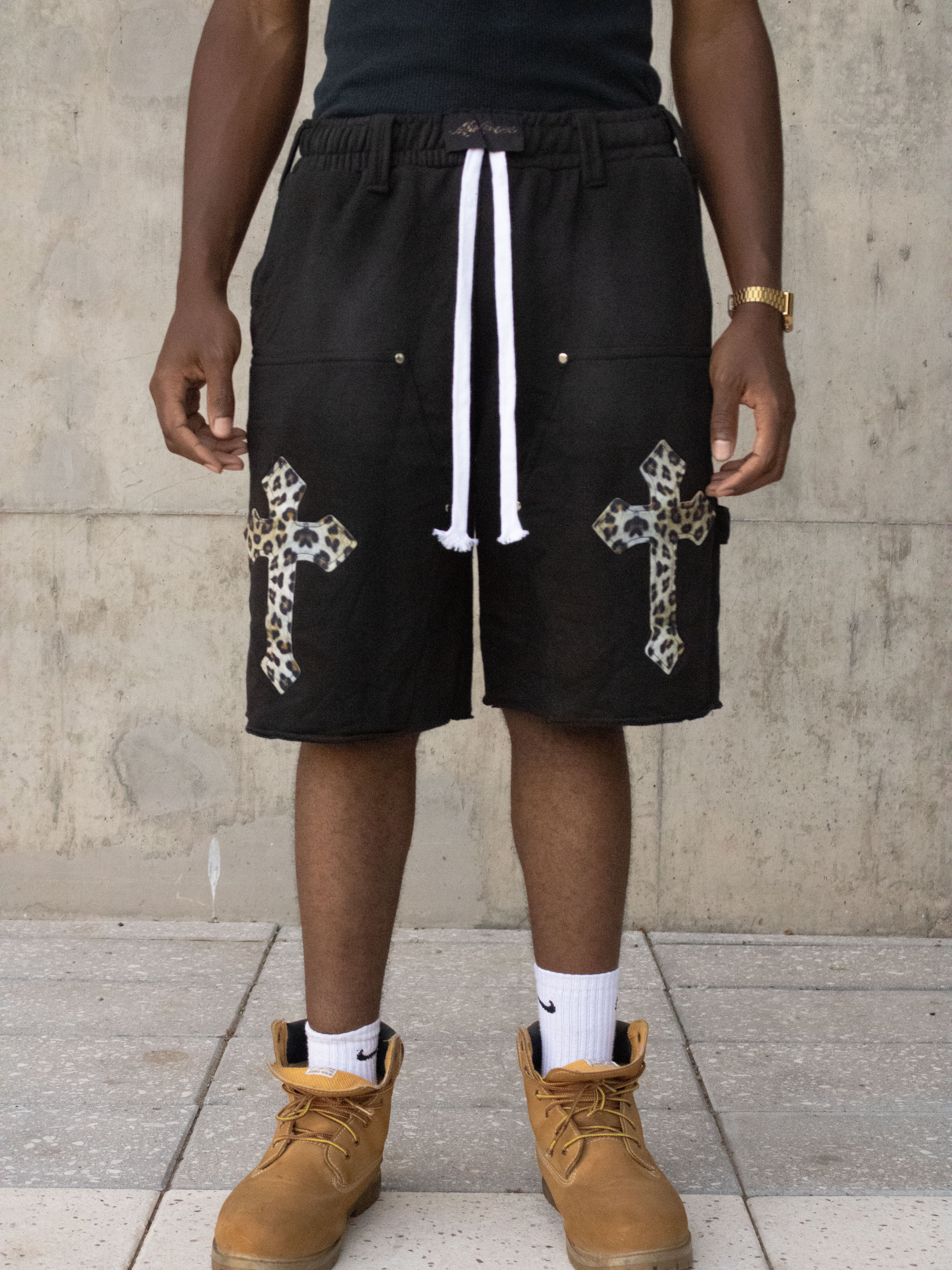 DOUBLE KNEE BAGGY CROSS SHORTS