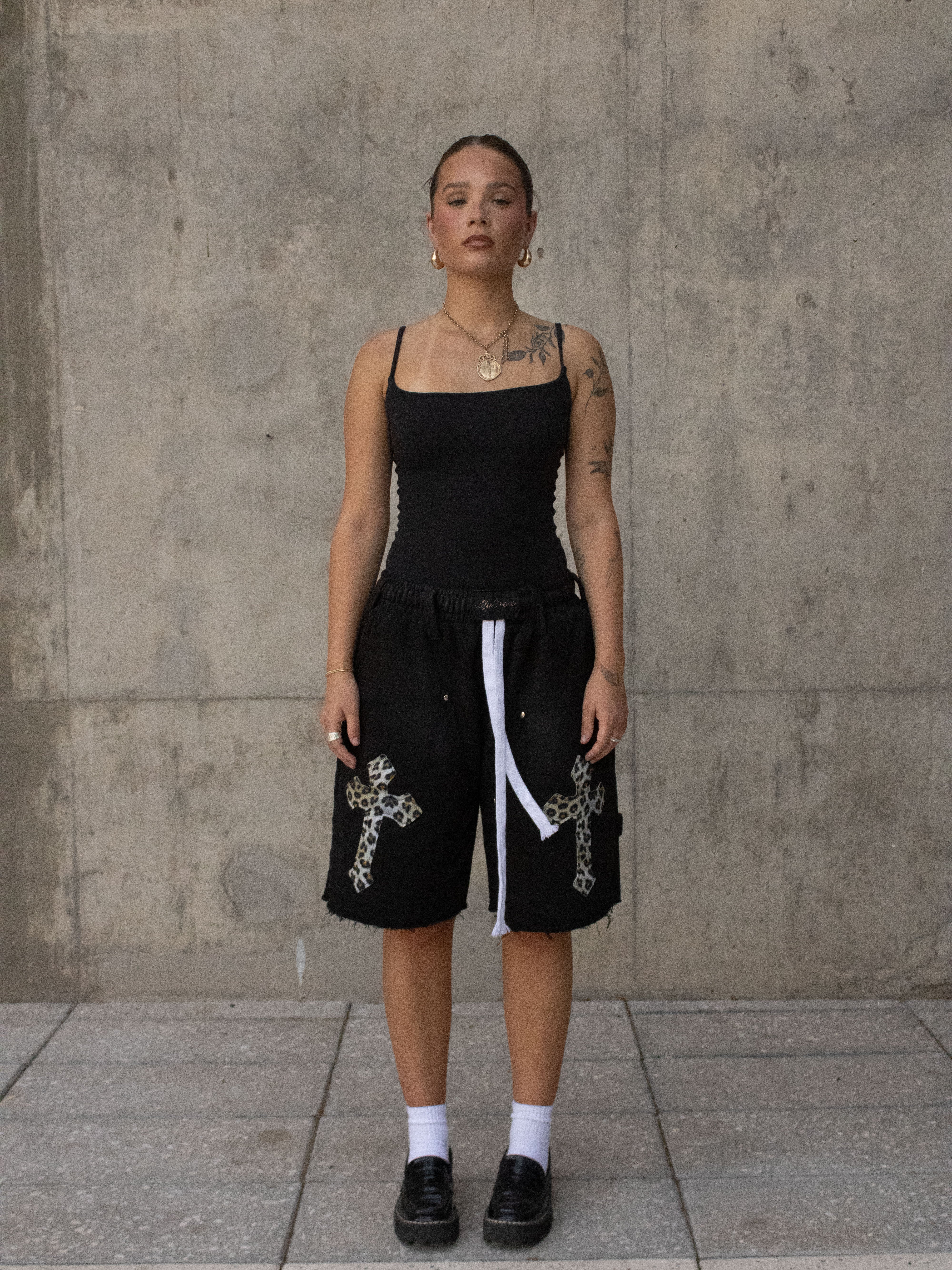 [PRE-MADE] DOUBLE KNEE BAGGY CROSS SHORTS